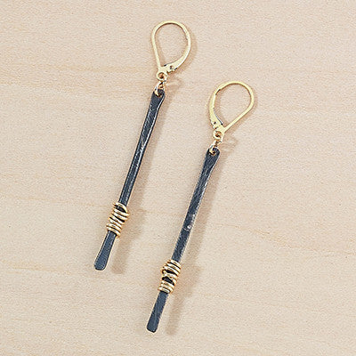 antique stem earrings