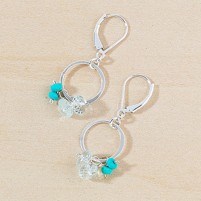 flutter earrings - silver