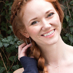minimal half moon hoops - large - Freshie & Zero
 - 4