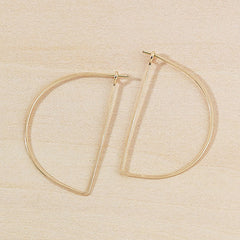 minimal half moon hoops - large - Freshie & Zero
 - 1