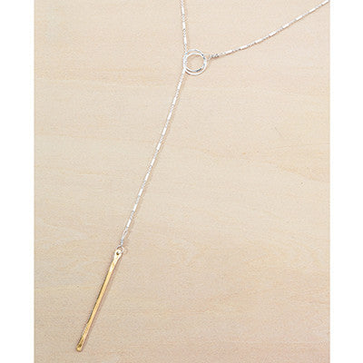 stem lariat - gold bar