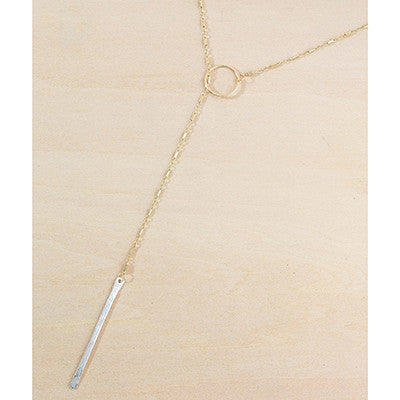 stem lariat - silver bar