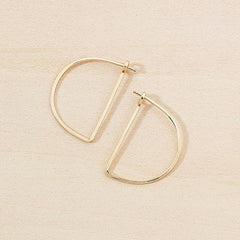 minimal half moon hoops - small - Freshie & Zero
 - 2
