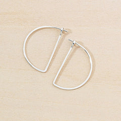 minimal half moon hoops - small - Freshie & Zero
 - 1