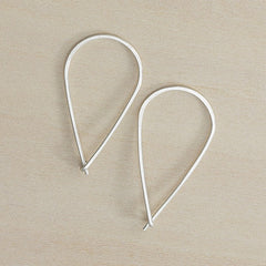 minimal upside down teardrop hoops - Freshie & Zero
 - 2