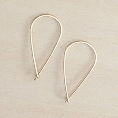 minimal upside down teardrop hoops - Freshie & Zero
 - 1