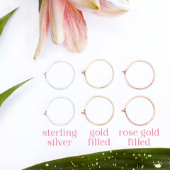 minimal half moon hoops - large - Freshie & Zero
 - 5